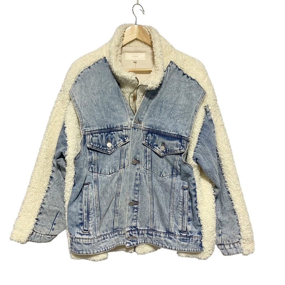Blank NYC Blue Jean Jacket with Cream Lining